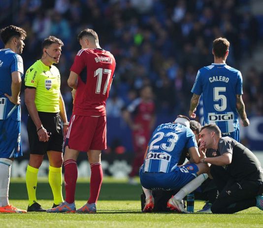 El “Cachorro” salió de cambio por un choque de cabezas