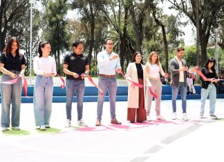 Renuevan cancha del parque Hidalgo para impulsar el deporte