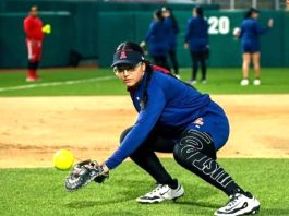 Laura Cortés y Águila Veracruz, en Liga Mexicana de Softbol